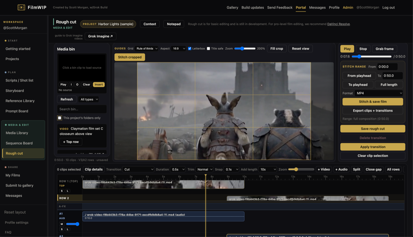 FilmWIP Rough Cut